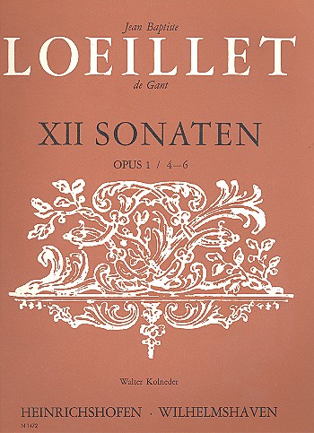 12 Sonaten op.1 Band 2 (Nr.4-6)  für Altblockflöte und Bc  