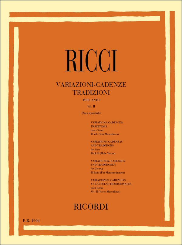 Variazioni, cadenze, tradizioni vol.2&nbsp;&nbsp;per canto&nbsp;&nbsp;voci maschili (it)