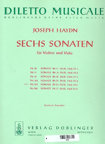 Sonate Es-Dur Hob.VI:5&nbsp;&nbsp;für Violine und Viola&nbsp;&nbsp;Stimmen