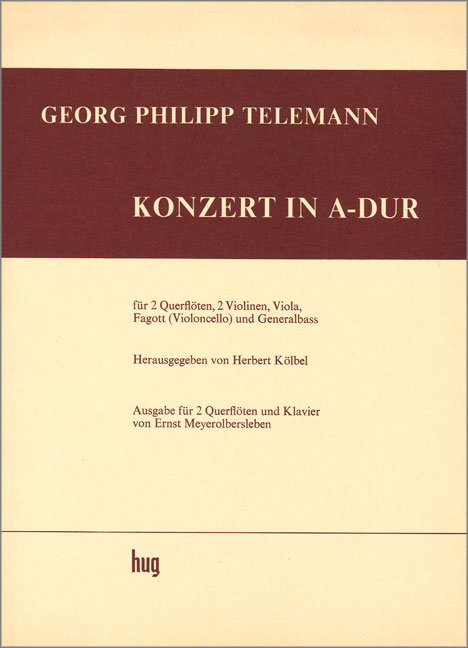 Konzert A-Dur für 2 Flöten und&nbsp;&nbsp;Streicher für 2 Flöten und Klavier&nbsp;&nbsp;