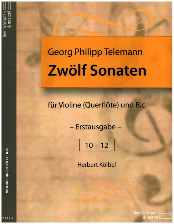 12 Sonaten Band 4 (Nr.10-12)  für Violine (Fl) und Bc  
