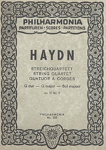 Streichquartett G-Dur op.17,5&nbsp;&nbsp;&nbsp;&nbsp;Studienpartitur