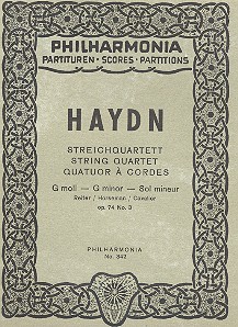 Streichquartett g-Moll op.74,3&nbsp;&nbsp;&nbsp;&nbsp;Studienpartitur