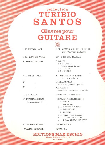 Suite en sol majeur pour guitare    