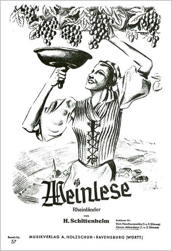 Weinlese Rheinländer fuü  chromatisches Akkordeon (mit 2. Stimme)  