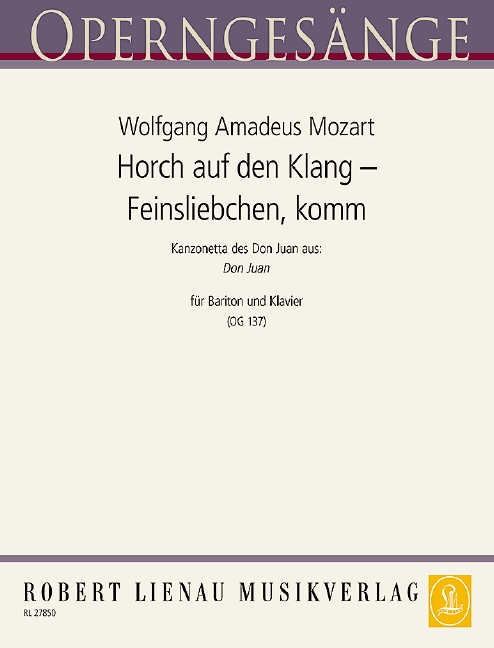 Horch auf den Klane (aus 'Don Giovanni')  für Bariton und Klavier (dt)  