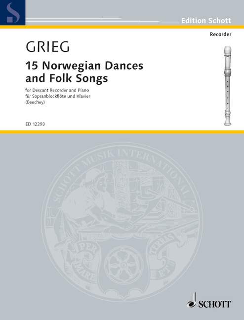 15 Norwegian Dances and Folk Songs  for soprano recorder and piano  