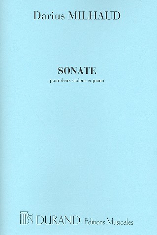 Sonate op.15 pour 2 violons et piano&nbsp;&nbsp;&nbsp;&nbsp;