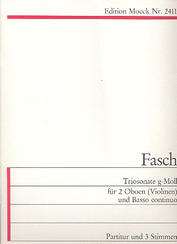 Triosonate g-Moll  für 2 Oboen (Violinen) und Bc  Partitur und 3 Stimmen