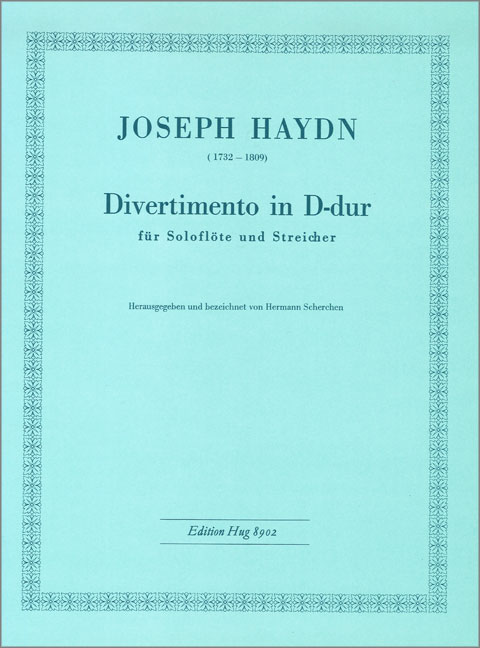 Divertimento D-Dur für Flöte  und Streicher,  Partitur