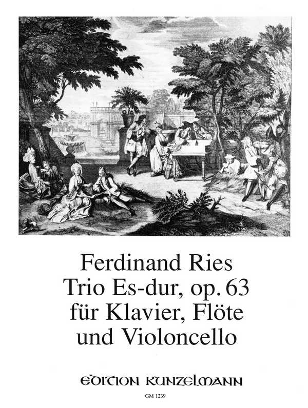 Trio Es-Dur op.63  für Klavier, Flöte und Violoncello  Partitur und Stimmen