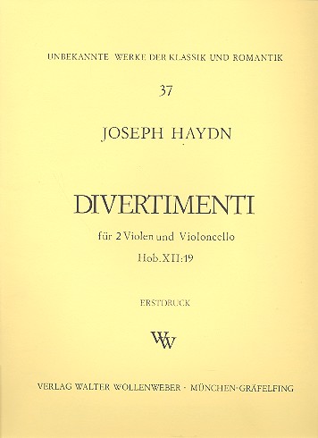 Divertimenti Hob.XII:19 für 2 Violen  und Violoncello  3 Stimmen
