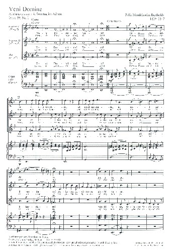 Veni Domine op.39,1 für&nbsp;&nbsp;Frauenchor und Orgel (Klavier)&nbsp;&nbsp;Partitur (la/en)