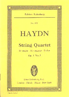 Streichquartett B-Dur op.1,5 Hob.III:5&nbsp;&nbsp;für Streichquartett&nbsp;&nbsp;Studienpartitur