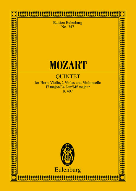 Quintett Es-Dur&nbsp;&nbsp;für Violine, 2 Violen, Horn und Violoncello&nbsp;&nbsp;Studienpartitur