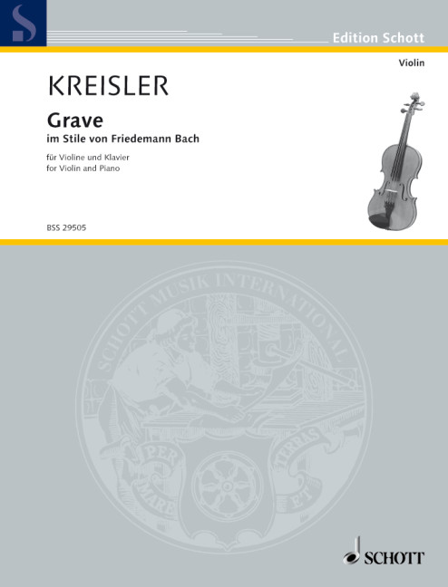 Grave im Stile von Friedemann Bach  für Violine und Klavier  
