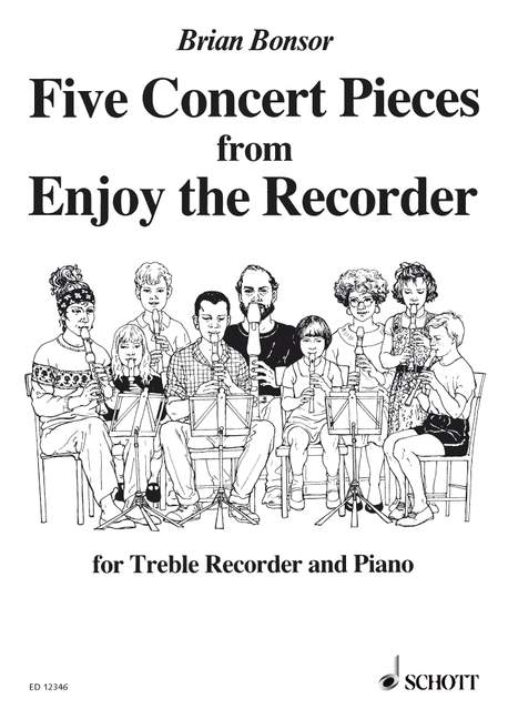 5 concert pieces  for alto recorder and piano  score and parts