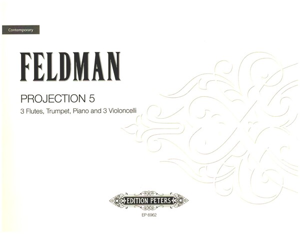 Projection V (1951)&nbsp;&nbsp;for 3 voices, 3 flutes, trumpet and 2 pianos&nbsp;&nbsp;Score