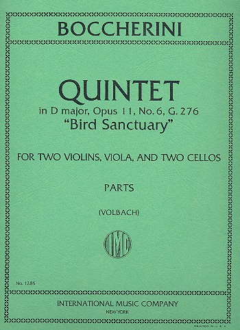 Quintet D major op.11 G276&nbsp;&nbsp;for 2 violins, viola and 2 cellos&nbsp;&nbsp;parts