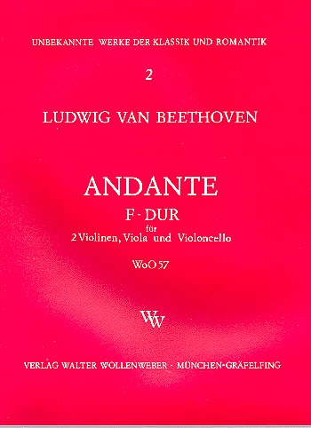 Andante F-Dur Woo57  für Streichquartett  Stimmen