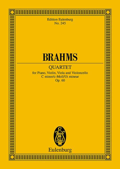 Quartett c-Moll op.60&nbsp;&nbsp;für Klavier und Streichtrio&nbsp;&nbsp;Studienpartitur