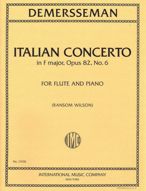 Italian Concerto F major op.82 no.6  for flute and piano  