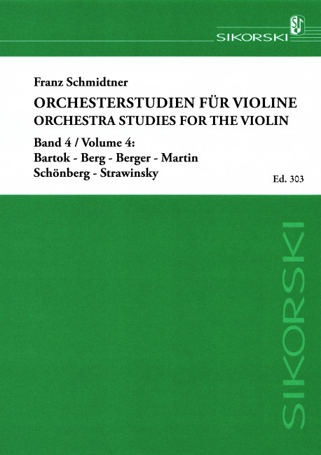 ORCHESTERSTUDIEN FUER VIOLINE,&nbsp;&nbsp;BAND 4 , MODERNE ORCHESTERWERKE ,&nbsp;&nbsp;SCHMIDTNER, FRANZ, ED