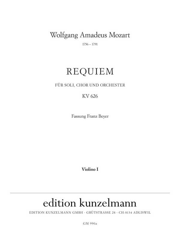 Wolfgang Amadeus Mozart - Requiem d-Moll KV626
