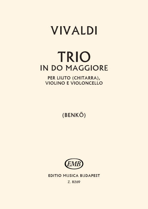Trio do maggiore RV82 per liuto&nbsp;&nbsp;(chitarra), violino e violoncello,&nbsp;&nbsp;Partitur und 2 Stimmen