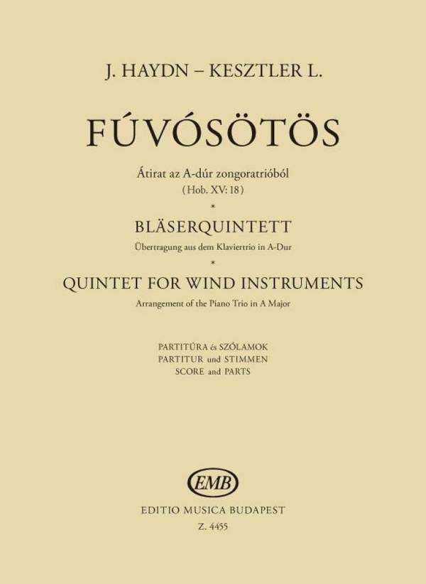 Quintett&nbsp;&nbsp;für Flöte, Oboe, Klarinette Horn und Fagott&nbsp;&nbsp;Partitur und Stimmen