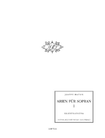 Arien für Sopran Band 1 (it)  Klavierauszug  