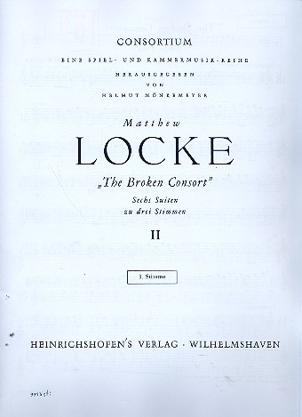 The broken Consort Band 2&nbsp;&nbsp;6 Suiten für 2 Violinen und&nbsp;&nbsp;Violoncello,  Stimmen