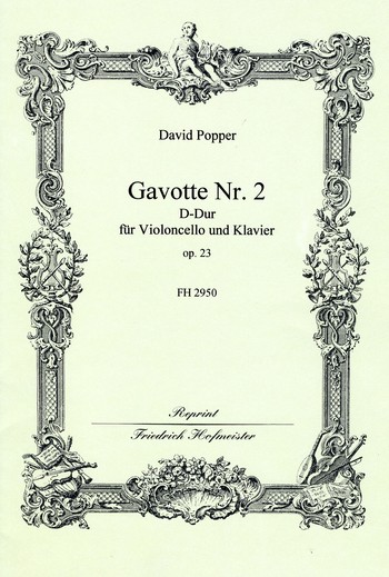 Gavotte D-Dur Nr.2 op.23  für Violoncello und Klavier  
