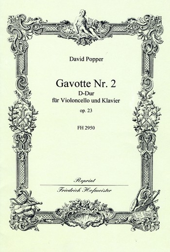 Gavotte D-Dur Nr.2 op.23  für Violoncello und Klavier  