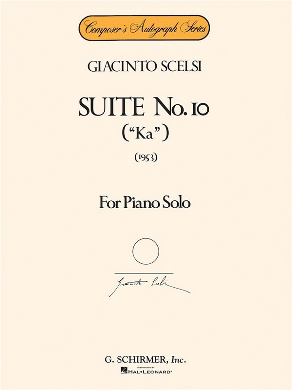 Suite no.10 (Ka) for piano  (1953)  