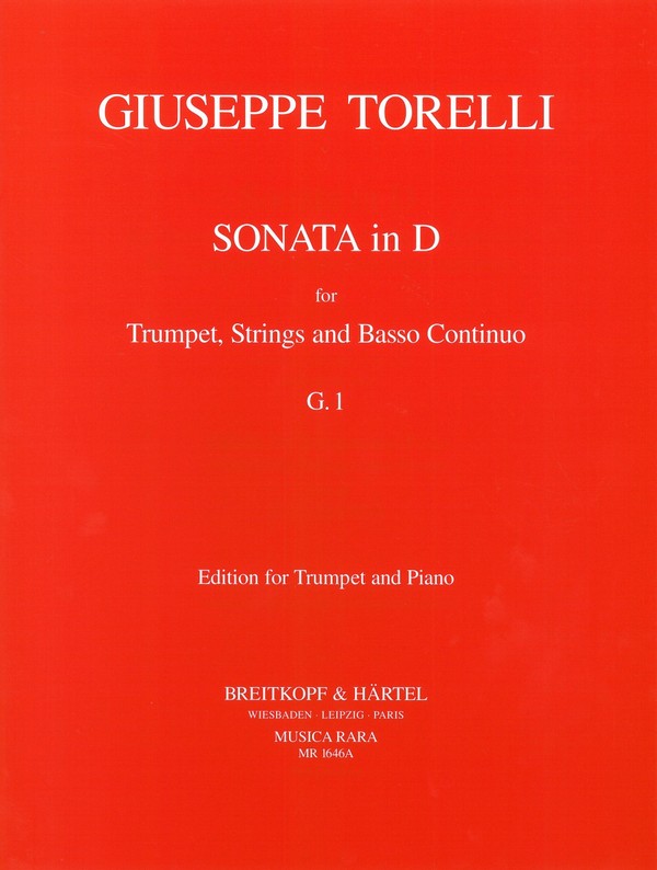 Sonate D-Dur G1&nbsp;&nbsp;für Trompete, Streicher und Bc&nbsp;&nbsp;Trompete und Klavier