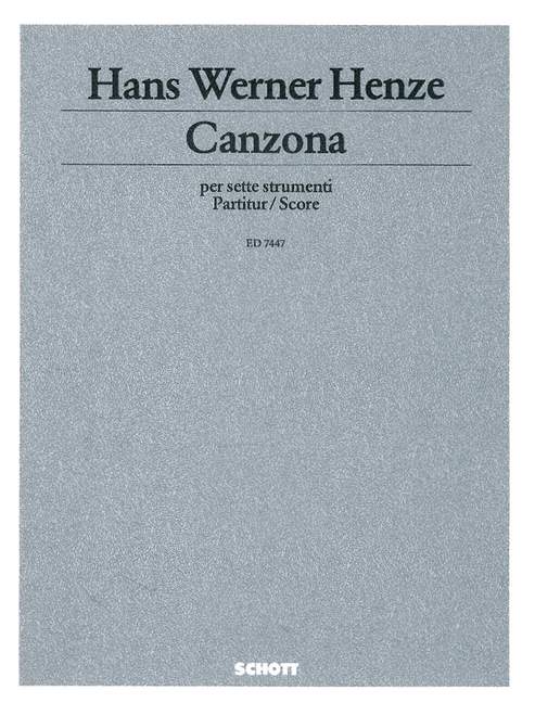Canzona  für Oboe, Klavier, Harfe, 3 Violen und Violoncello  Partitur
