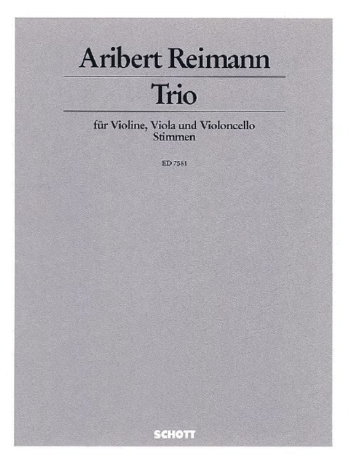 Trio&nbsp;&nbsp;für Violine, Viola und Violoncello&nbsp;&nbsp;Stimmensatz