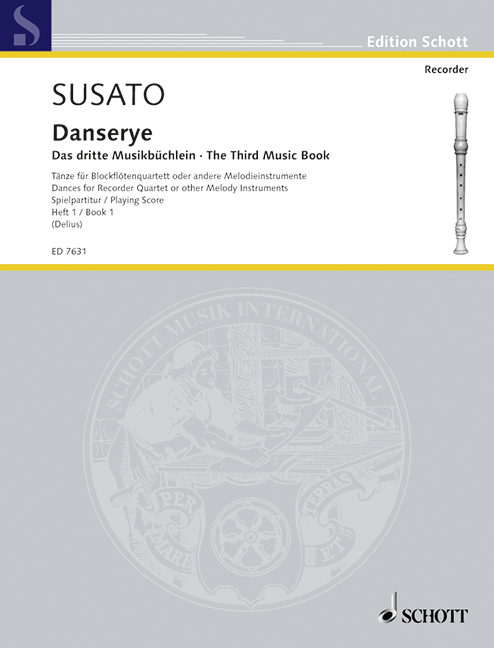 Danserye Band 1 Tänze  für 4 Blockflöten (SATB)  Partitur