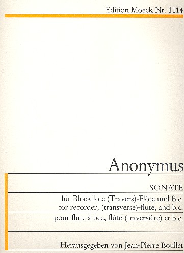 Sonate für Blockflöte&nbsp;&nbsp;(Flötel) und Bc&nbsp;&nbsp;