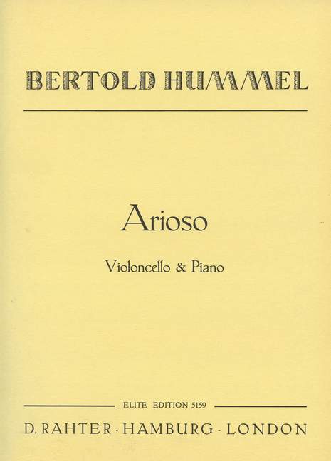 Arioso  für Violoncello und Klavier  