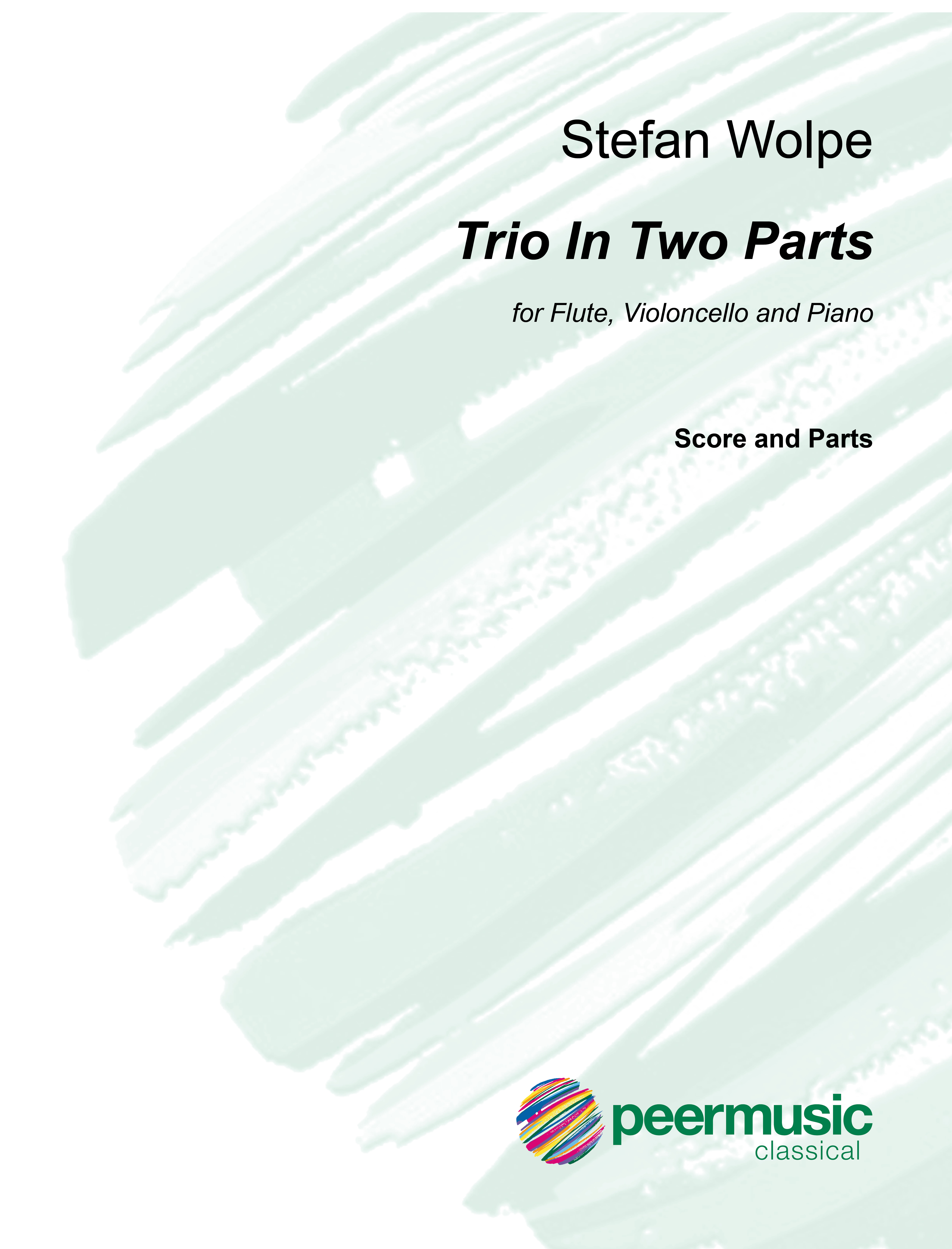 Trio in 2 parts  for flute, violoncello and piano  score and parts