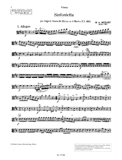 Sinfonietta&nbsp;&nbsp;für Streichorchester&nbsp;&nbsp;Viola