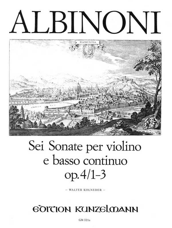 6 Sonaten op.4 Band 1 (Nr.1-3)  für Violine und Bc  