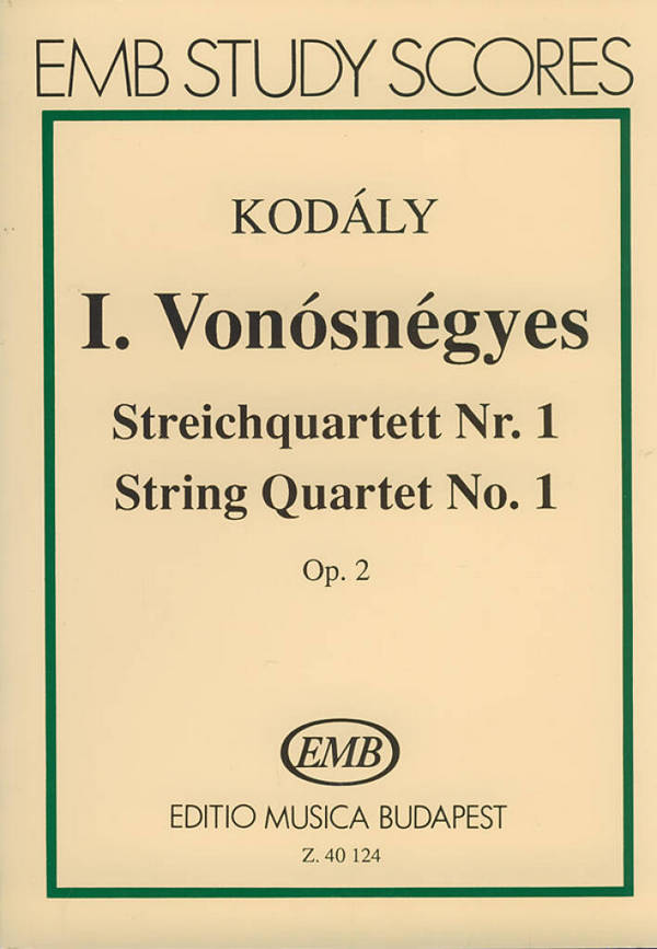 Streichquartett Nr.1 op.2&nbsp;&nbsp;Studienpartitur&nbsp;&nbsp;