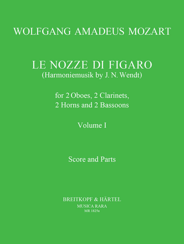Die Hochzeit des Figaro Band 1&nbsp;&nbsp;für 2 Oboen, 2 Klarinetten, 2 Fagotte und 2 Hörner&nbsp;&nbsp;Partitur und Stimmen
