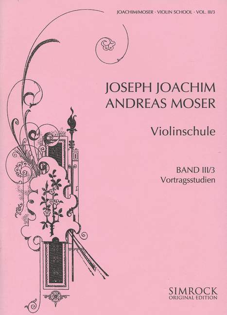 Violinschule Band 3 Teil 3 - Vortragsstudien  für Violine  