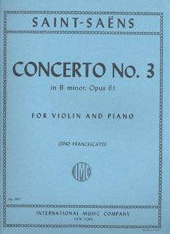 Concerto op.61,3 b Minor&nbsp;&nbsp;for violin and piano&nbsp;&nbsp;