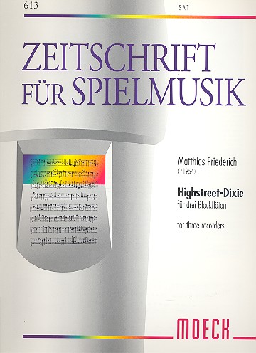 Highstreet-Dixie für SAT-  Blockflöten  Partitur