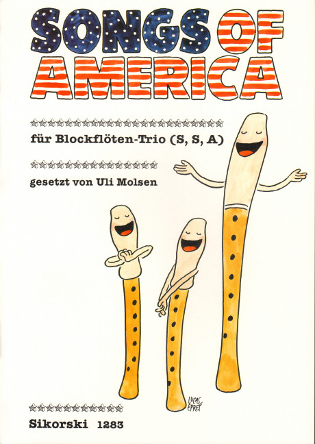 Songs of America&nbsp;&nbsp;für SSA Blockflöten&nbsp;&nbsp;Partitur + 3 Stimmen